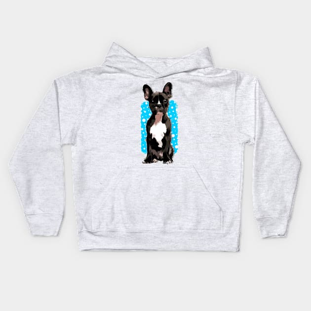 French Bulldog Puppy Kids Hoodie by Nartissima